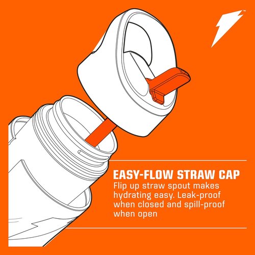 Gatorade Kids' 12oz Stainless Steel Water Bottle - Double-Wall Insulation & Vacuum Sealed Thermo Mug