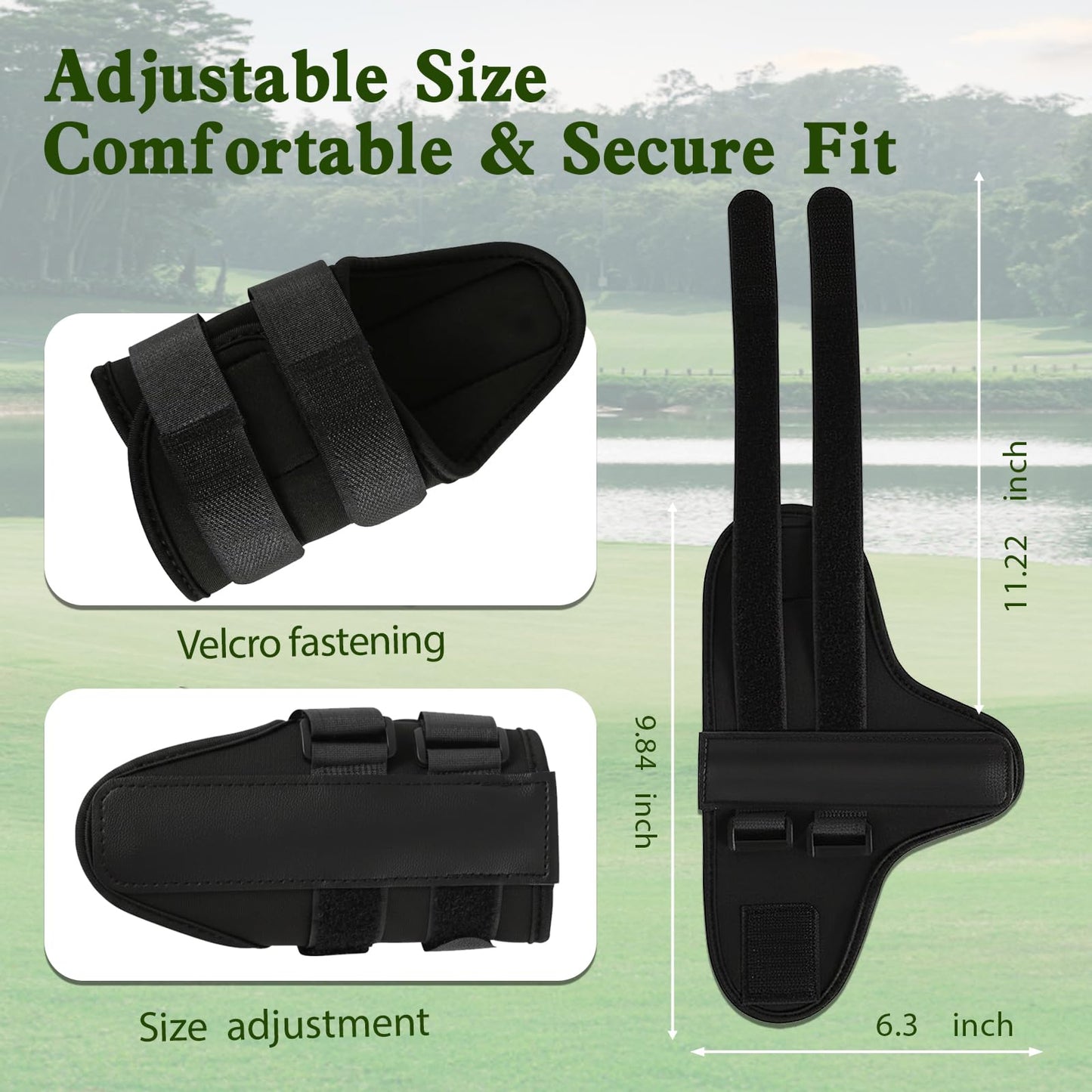 MIKIPLUM Golf Training Kit with Arm Band, Wrist Strap & Grip Trainer, Golf Wrist Training Aid for Swing Alignment, Muscle Memory and Warm-Up, Indoor/Outdoor Gift for Beginners, Men & Women