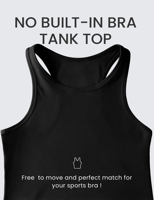 BAYDI Clouduxi Racerback Workout Tank Tops for Women Yoga Sleeveless Camisole Athletic Running Gym Shirts Black