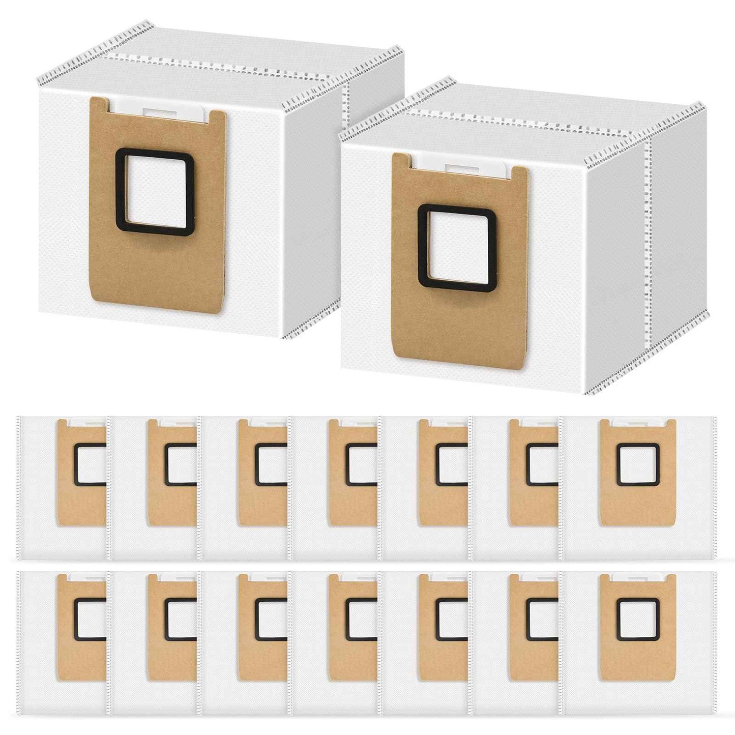 16 Pack Dust Bags for eufy E28 Omni / E25 Omni Robot Vacuum Cleaner, 3L Large Capacity Vacuum Bags, Disposable Replacement Dust Bags