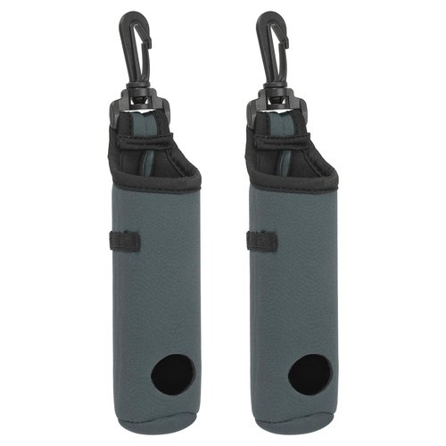 PATIKIL Golf Ball Carry Bag, 2 Pcs Golf Tee Holder Pouch Portable Neoprene Golf Ball Holder with Clip for Men and Women Storage Gifts, Gray