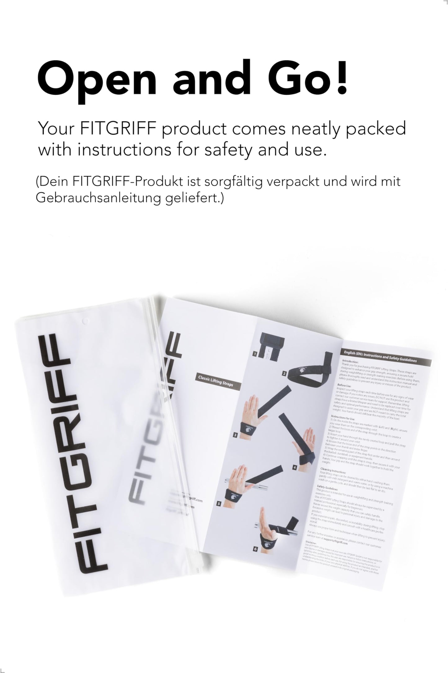 Fitgriff® Lifting Wrist Straps for Weightlifting, Gym, Deadlift, Workout (Made of Premium Cotton & Padded) - Men & Women (Standard, Black/Blue)