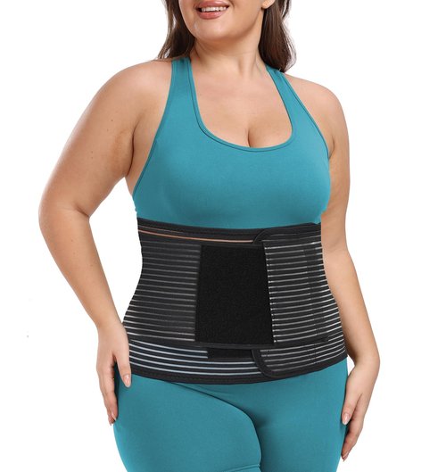 Abdominal Binder Post Surgery Plus Size | Postpartum Belly Band Wrap | Post C Section Belly Binder | Stomach Compression Hernia Belt For Men or Women Hernia Surgery, Natural Birth, Abdominal Injuries,Hysterectomy (2XL/3XL)