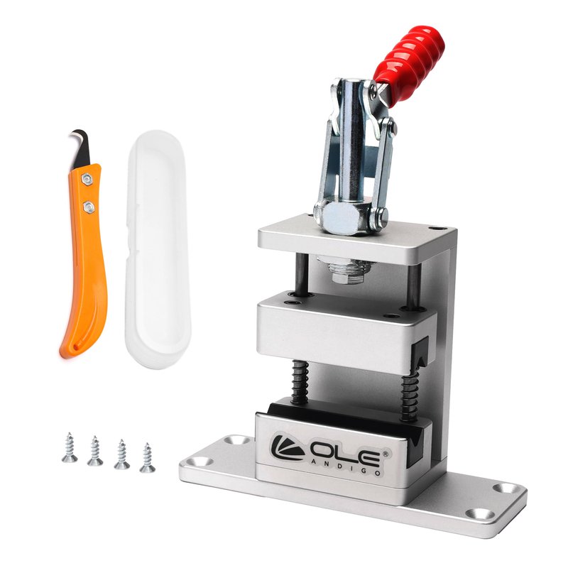 Golf Club Regrip Vise Tool OLE ANDIGO Professional Golf Grip Kit with Hook Blade Utility Knife,Golf Club Regripping Kit,Golf Club Gripping Station,Quick Shaft Clamp for Domestic,Golfer