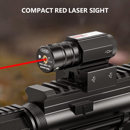 EZshoot Compact Red Laser Sight with Picatinny Rail Mount for 11mm/21mm Rail-Easy Dual-Purpose