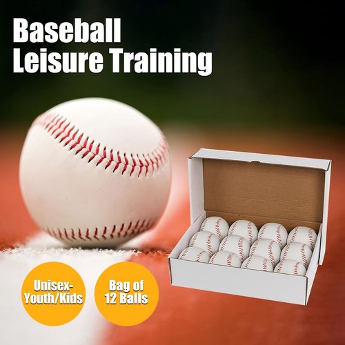GKK Baseball 6-Ball Pack | Youth 9-Inch Practice Training Baseballs for Pitching & Throwing
