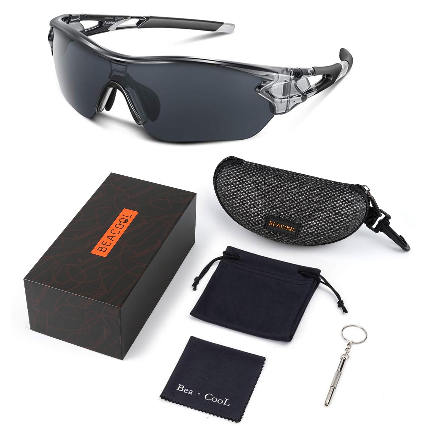 BEACOOL Polarized Sports Sunglasses for Men Women Youth Baseball Cycling Running Driving Fishing Golf Motorcycle TAC Glasses