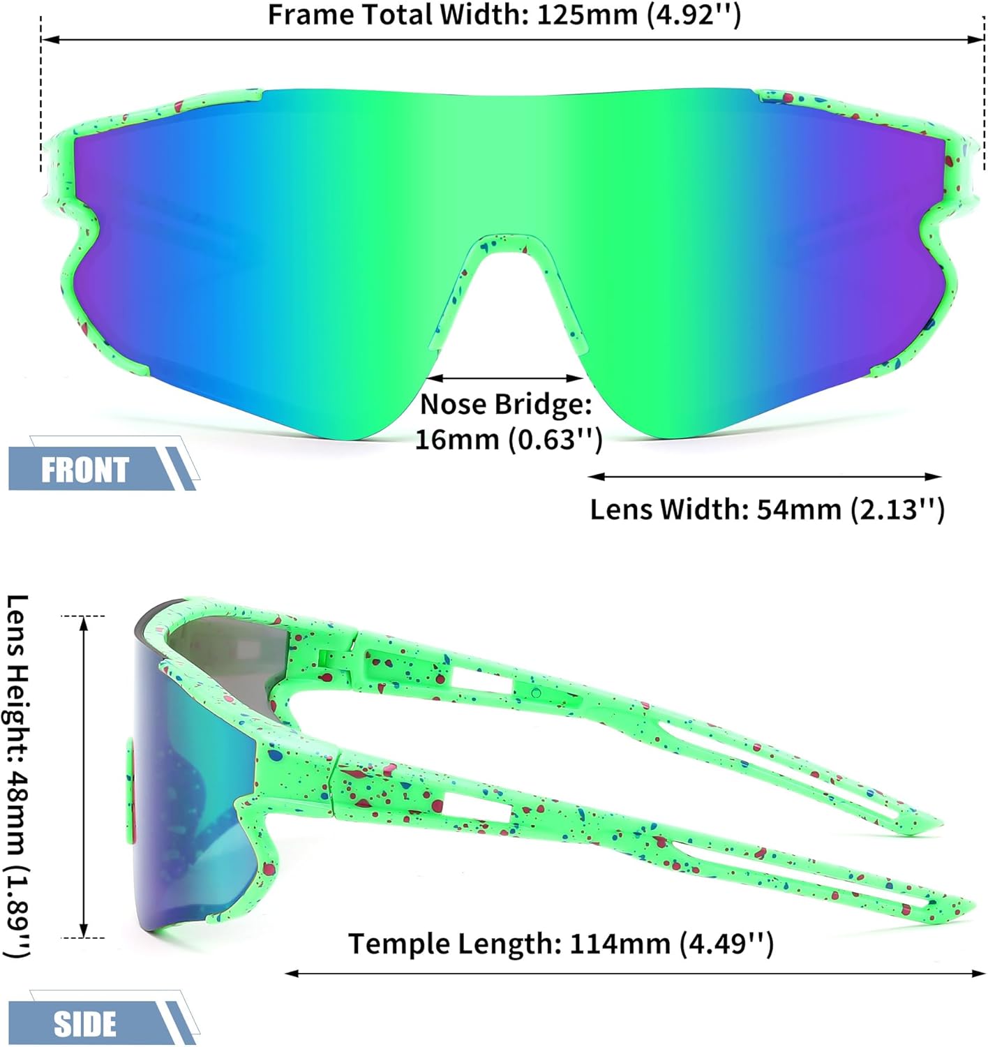 YuJian Kids Sunglasses - UV Protection Baseball & Softball Eyewear for Boys & Girls | 3-Pack