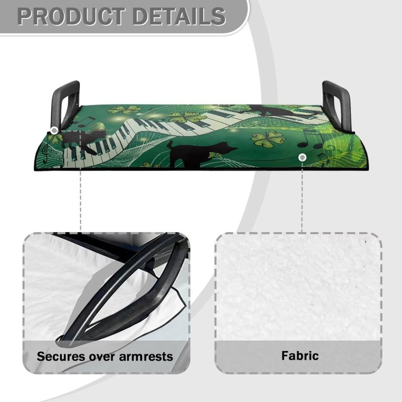 Boatee cat Golf cart seat Covers st. Patrick's Day Heavy Duty Golf cart seat Cover Clover Golf Accessories Easy to Install 2-Person Seats Golf cart Decor Club car seat Covers Green