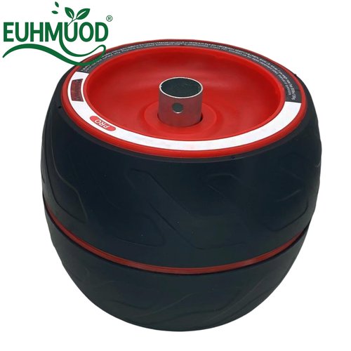 EUHMUOD Ab Roller Wheel with Built-in Spring Resistance, Ergonomic Core Workout Equipment for Home Gym, Dual-Wheel Design & Non-Slip Grips - 300lb Capacity