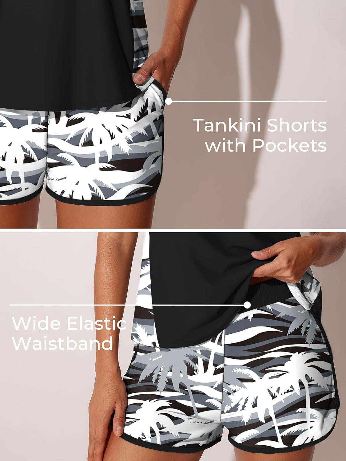 Summer Mae Tankini Swimsuit - Tummy Control Two-Piece with Sporty Pockets | Stylish Bathing Suit for Women