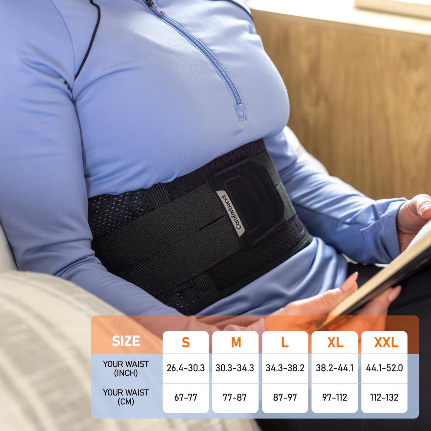 Comforband Double-Cross Comfort Back Support - Premium Back Brace for Lower Back Pain, Muscle Spasm, Strains, Arthritis, Sciatica, Injury Recovery, Rehabilitation (X-Large)