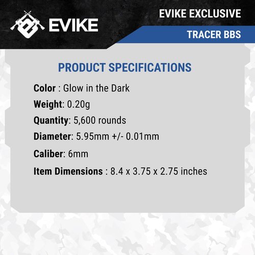Evike Airsoft - Match Grade 6mm Airsoft Glow in The Dark BBS (Weight: Green Glow / 0.25g / 5600 Rounds)