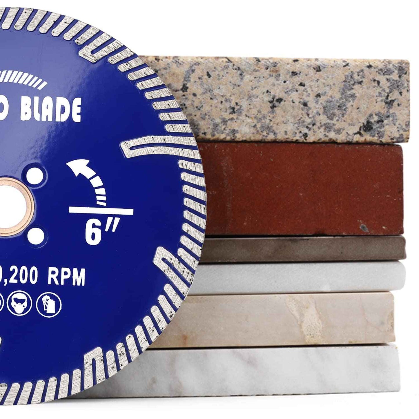 OSECH 6" Granite Cutting Blade 6" Diamond Turbo Blade for Concrete Masonry Brick Stone