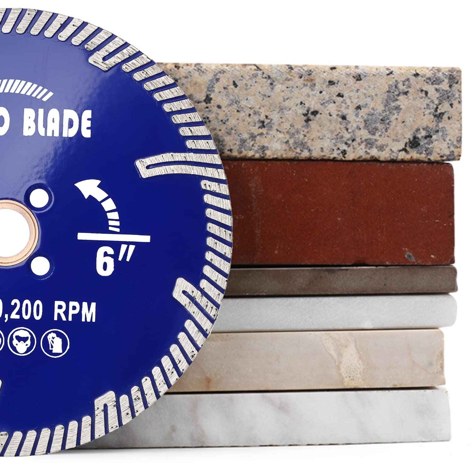 OSECH 6" Granite Cutting Blade 6" Diamond Turbo Blade for Concrete Masonry Brick Stone