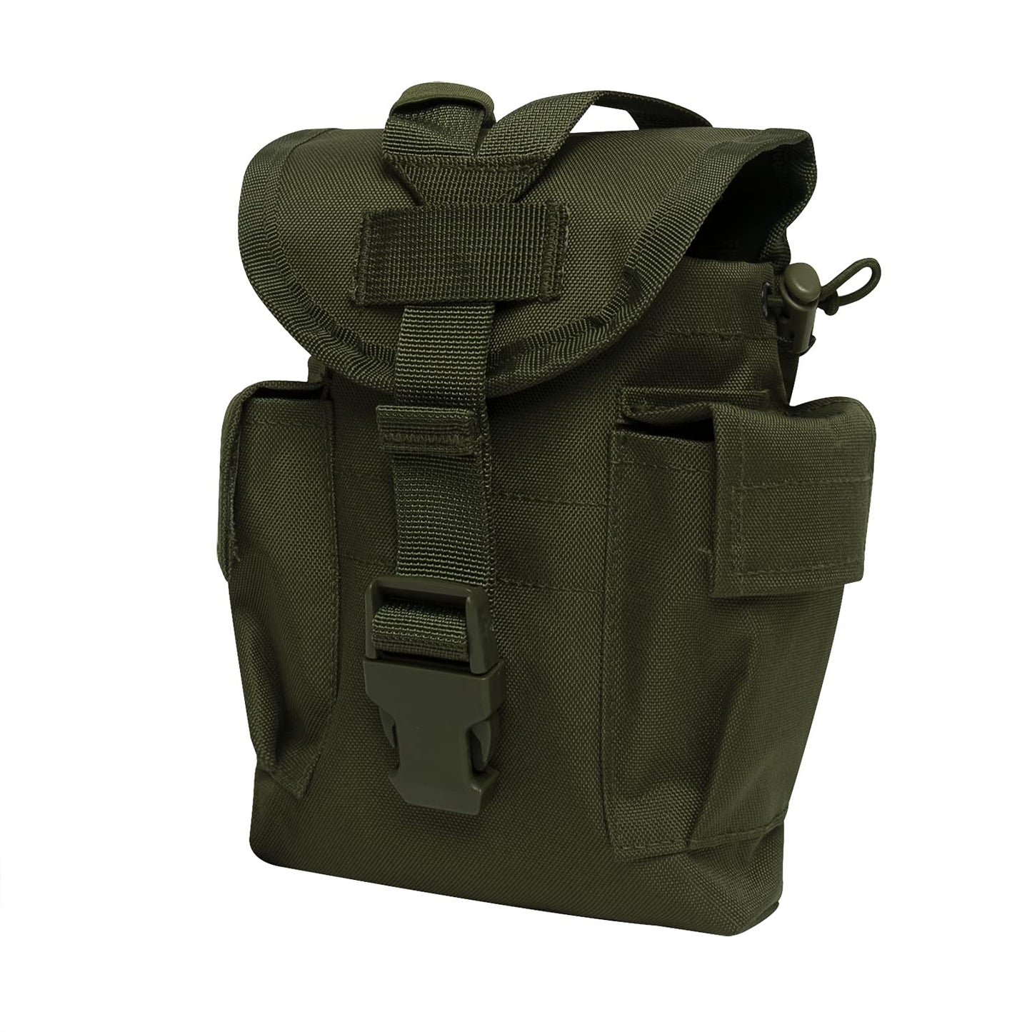 Rothco MOLLE II Canteen & Utility Pouch - 1‑Quart Compatible, Modular Attachment, Durable Nylon Storage Pouch for Outdoor, Tactical & Utility Gear (Olive Drab)
