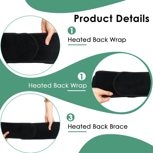 Shyyween 4 Pcs 14.5" Extender Strap Multipurpose Elastic Hook and Loop Extending Decompression Belt Extender for Back Knee Arm Leg Braces Wraps Belts Massage Waist Wrap