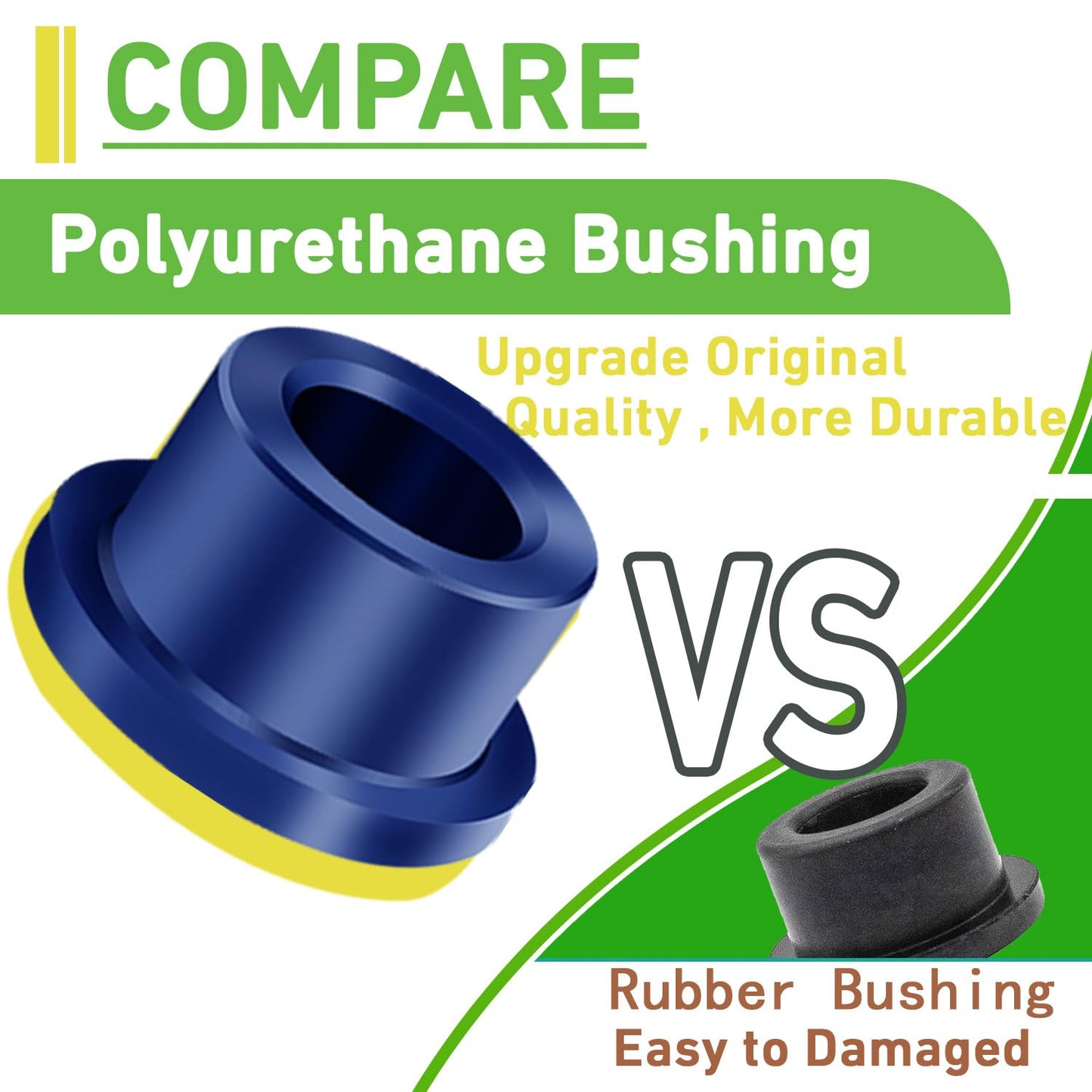 DRIVE UP Club Car DS Bushings and Sleeve Kit, Polyurethane Bushings Kit Fits for Front Upper A Arm Suspension DS 1992-up Models, Replaces OEM 1016346