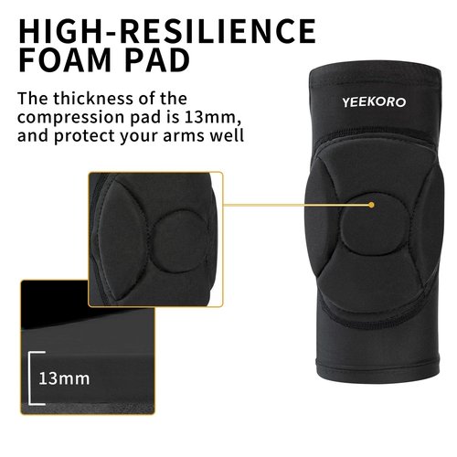 YEEKORO Kids/Youth Knee Pads Elbow Pads Compression Support Sleeve with Thickened Pads Knee Elbow Protective Gear Sports Knee Elbow Protector for Basketball Wrestling Football Volleyball Snowboarding