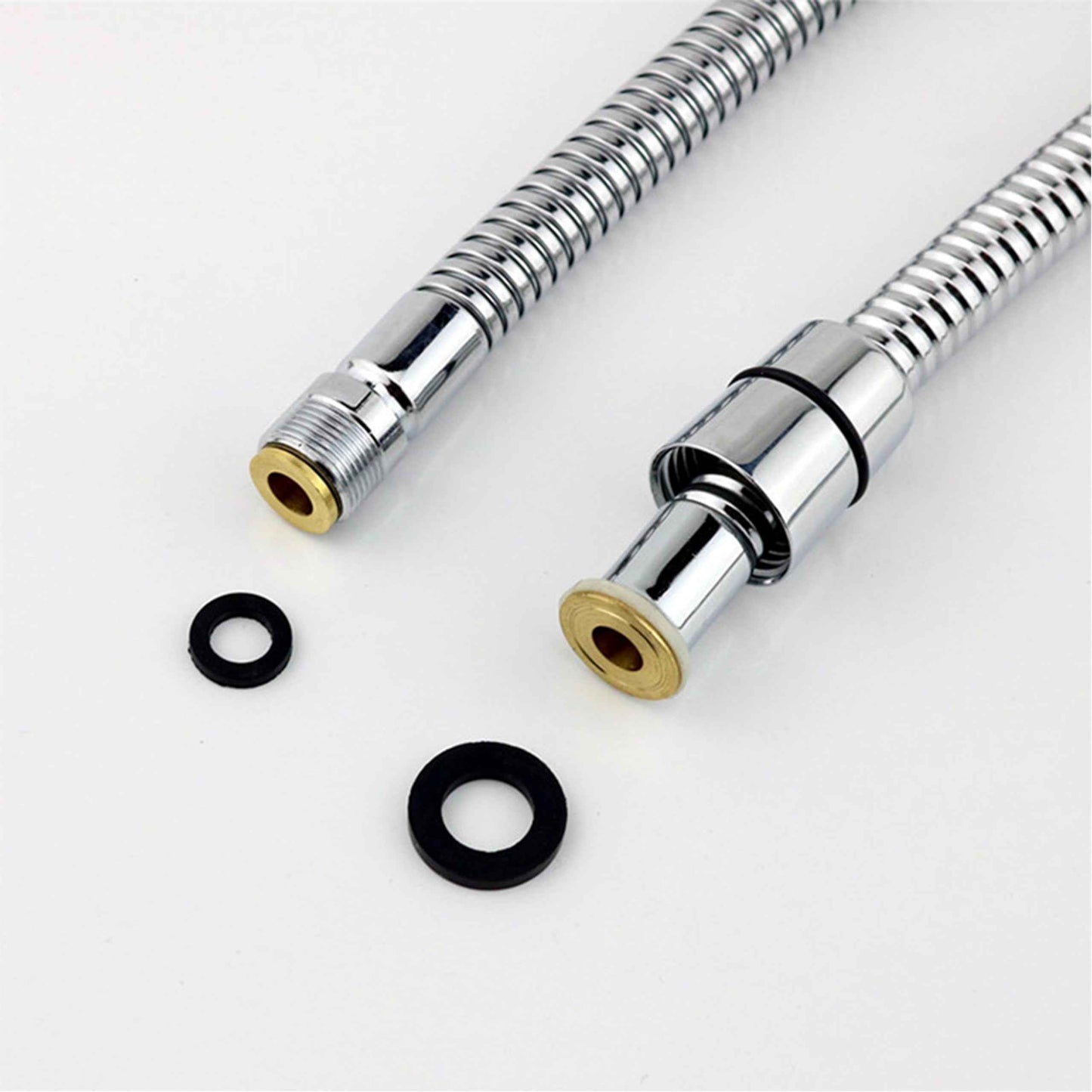 Spray Hose for Kitchen Faucets, Pull Down Replacement, Kitchen Sink Faucet Pull-Out Spray Replacement Hose， 59-inch Chrome Finish