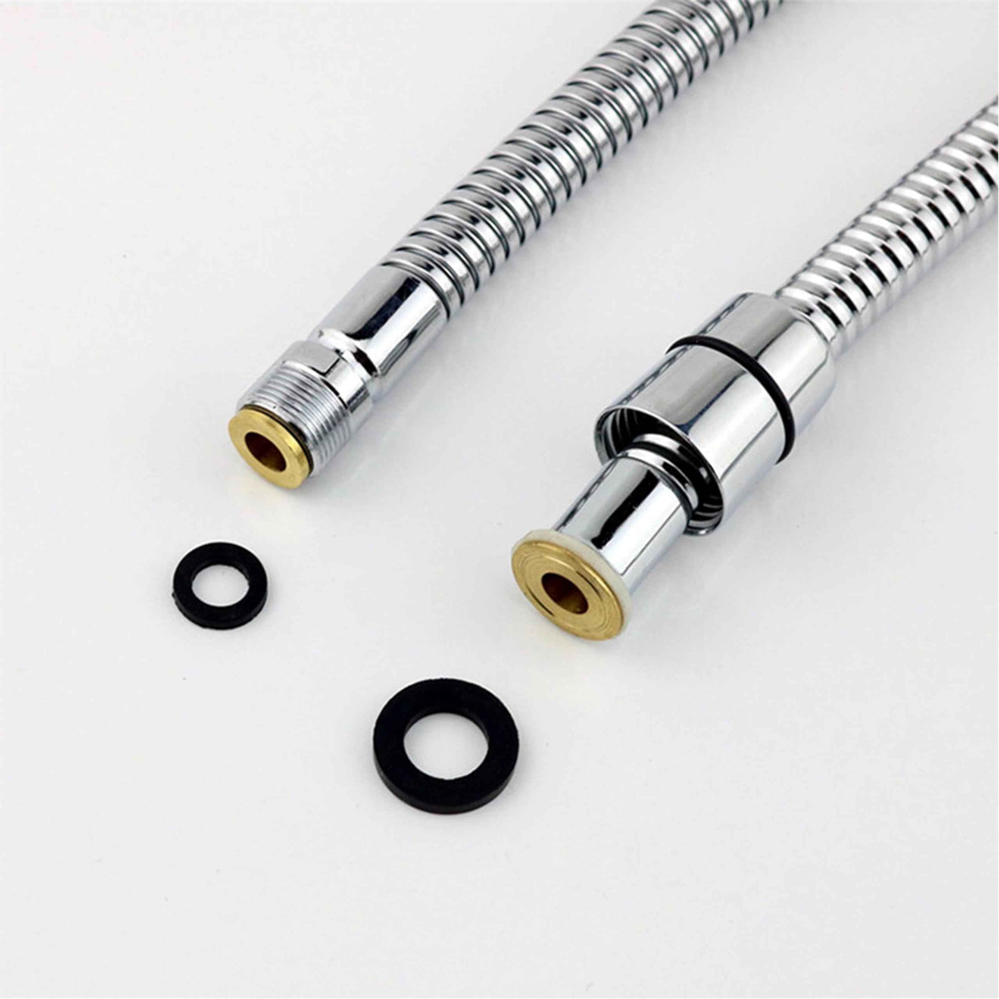 Spray Hose for Kitchen Faucets, Pull Down Replacement, Kitchen Sink Faucet Pull-Out Spray Replacement Hose， 59-inch Chrome Finish