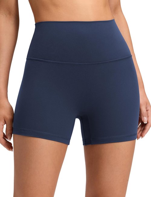 CRZ YOGA Biker Shorts - Buttery Soft No Front Seam Design for High Waisted Comfort | Ideal for Pilates & Workouts