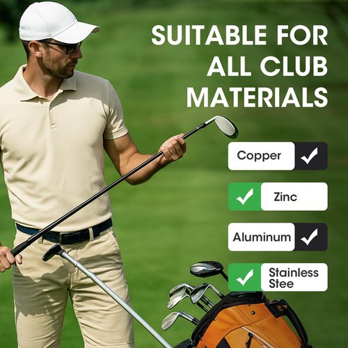 YIJINKING Golf Club Polish & Golf Club Cleaner - Rust and Scratch Remover Golf Club Polishing Kit/Golf Club Cleaning Kit - 9 oz Metal Polish Compound - Golf Accessories