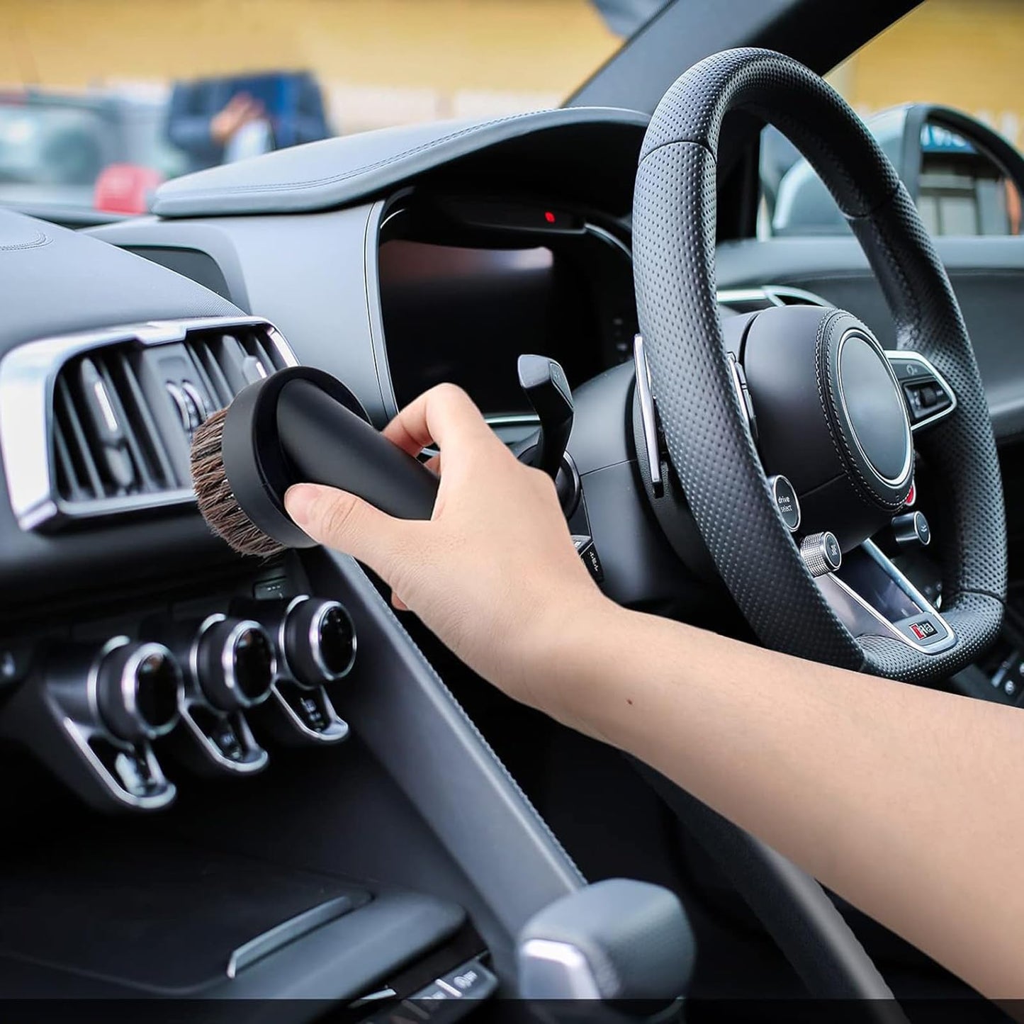 Vacuum Brushes 6PC, 1.26inch Horse Hair Vacuum Attachment, 5.9inch Vacuum Floor Brushes Vacuum Cleaner with 1-1/4 Inch to 1-3/8 inch Adapter, Vacuum Head Brushes Replacement for Household Cleaning