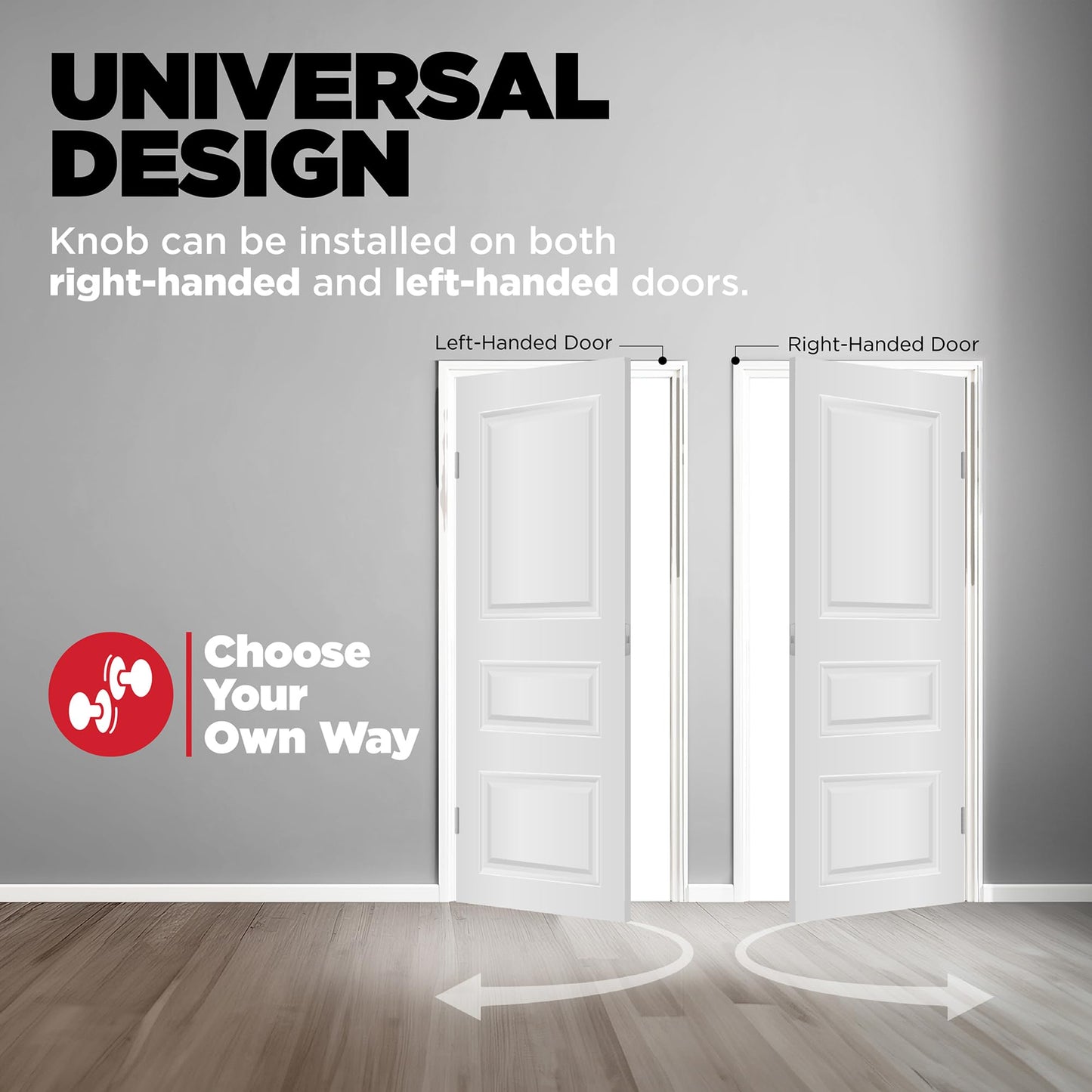 Kwikset Maven Interior Privacy Door Knob with Lock, Round Door Handle for Bathroom and Bedroom, Satin Nickel Keyless Turn Lock Doorknob, with Microban Protection