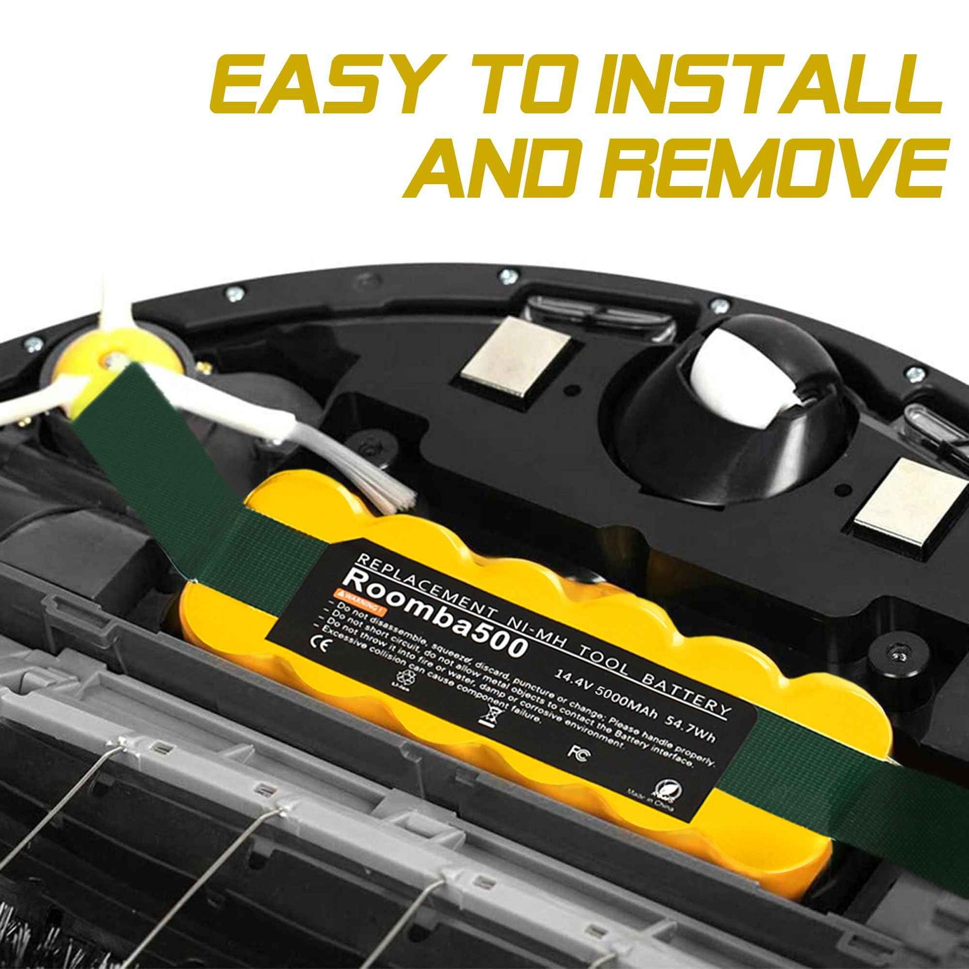 5000mAh 14.4V Replacement for Irobot Roomba 14.4V NI-MH Battery Compatible with iRobot Roomba 500 600 700 800 900 Series 510 531 535 540 550 552 560 570 580 595 620 650 660 760 770 780 790 870