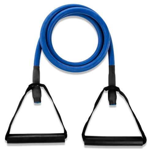 Champion Sports XP Resistance Tube Band – Heavy, Blue – Strength Training, Stretching, Rehab, Home Workout
