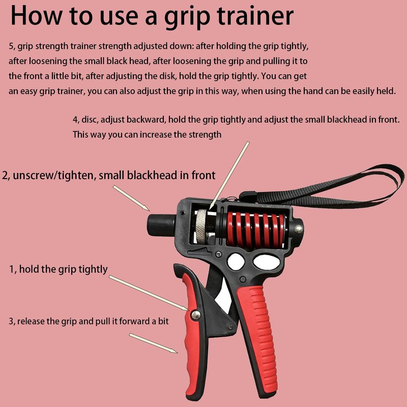 1 Piece, 11 lbs - 360 lbs, Forearm Strengthener, Adjustable Grip TrainerGrip Strengthener. Comes with a small cord for easy carrying, wrist guards for wrist protection, and lubricant for product maintenance.