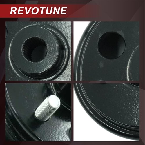 REVOTUNE 2-Pack Golf Cart Brake Drum Hub Assembly Compatible with EZGO 1992-Up 4-Cycle Gas Engines 1 Inch Large Hole 30 Teeth Replaces OE 21807G1 21807-G1 41843-94