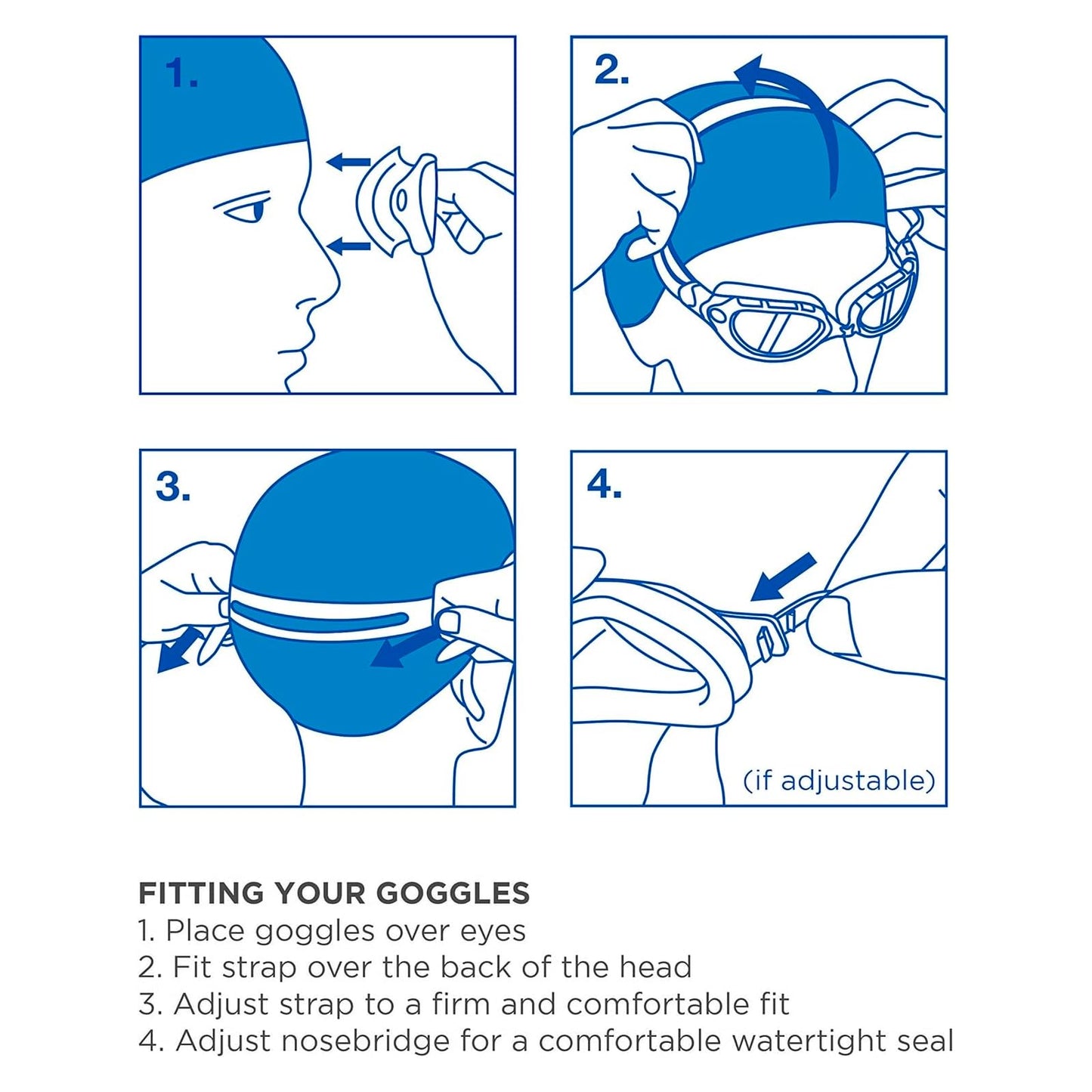 Zoggs Adult Unisex Phantom 2.0 S Anti-Fog UV Protection Wide Vision Curved Lens Quick-Adjust No-Leak Swimming Goggles, 461114, Clear/Gray - Tint Blue Lens