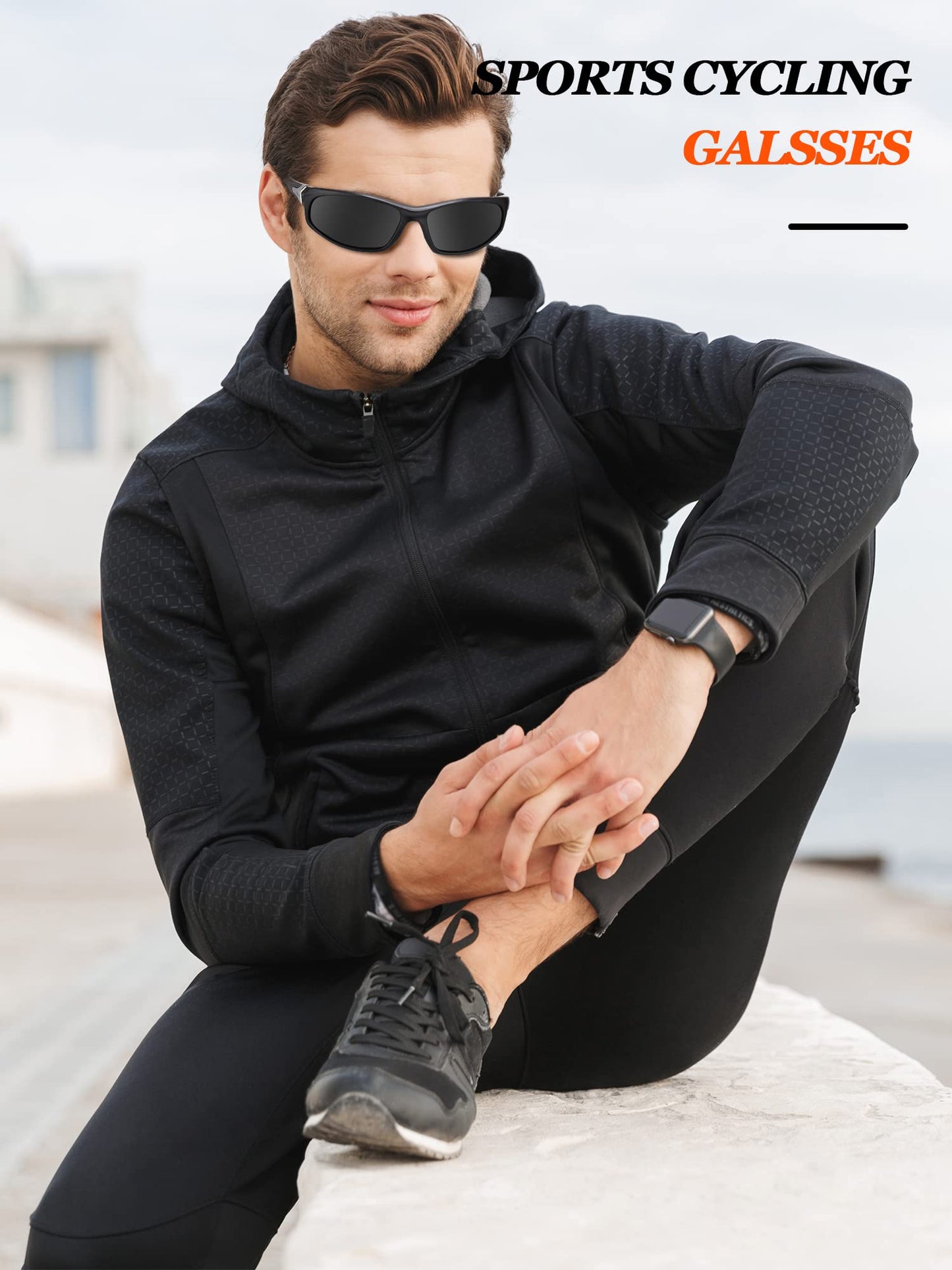Konohan 9 Pairs Polarized Sports Sunglasses for Men Driving Shades Running and Tactical Polarized Sunglasses(Elegant Colors)