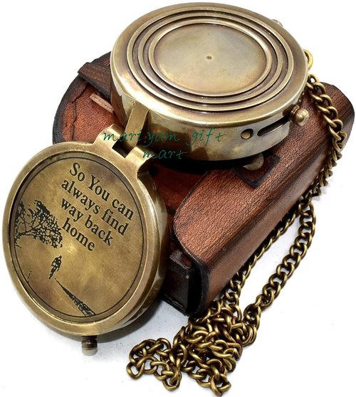 So You Can Always Find Your Way Back Home”, Camping Compass Engraved with Gift Compass for Birthday, Anniversary, Graduation Day, Valentine’s Day, Baptism Gifts, Inspirational Gift