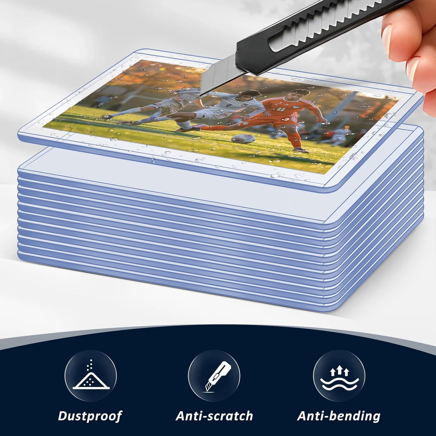 Skiennix 15-Pack Hard Plastic Card Sleeves - 3"x4" Protectors for Trading & Baseball Cards