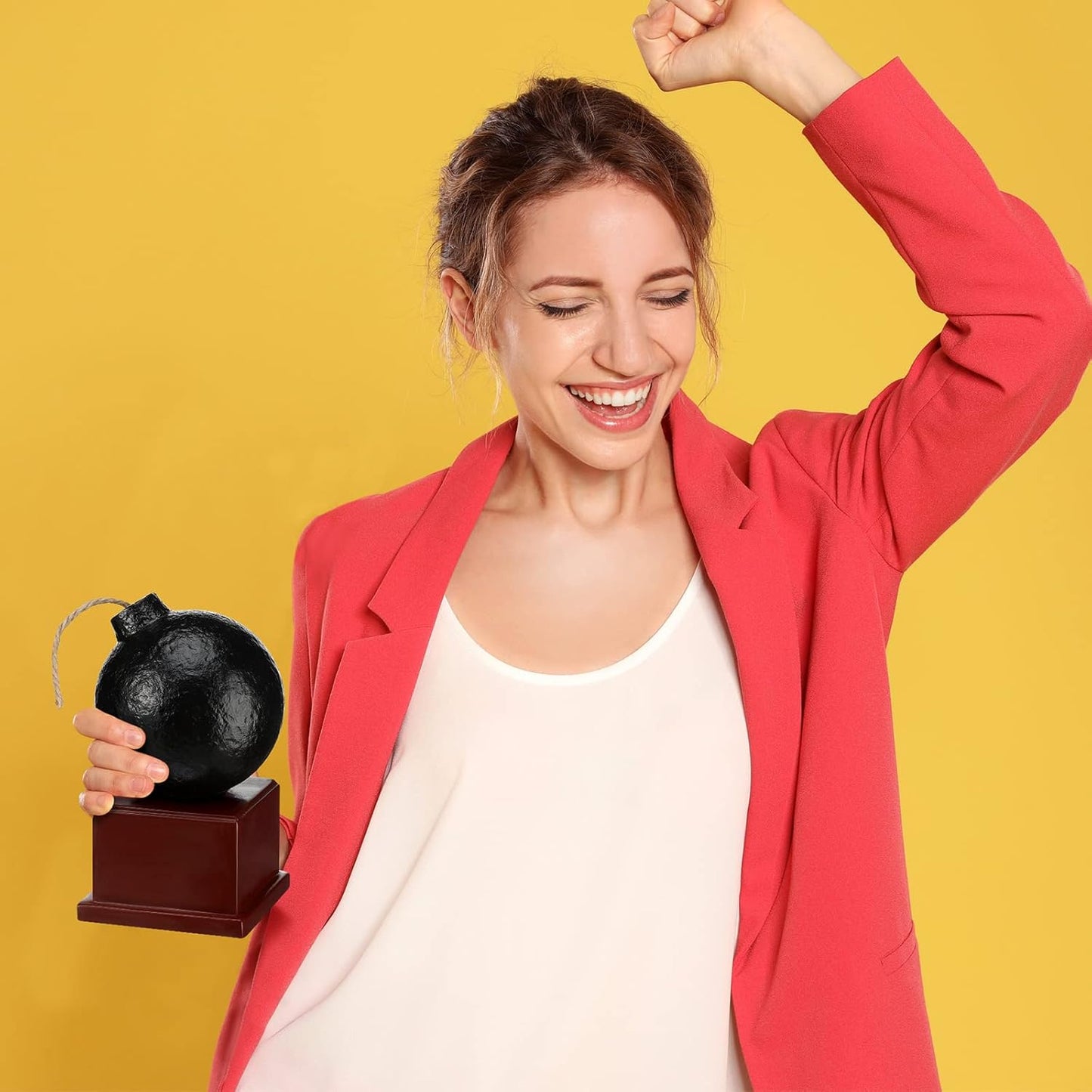 Nosiny 5.5 Inch Bomb Trophy - Fun Army Bomb Award for Office Parties | Perfect for Adults & Teens
