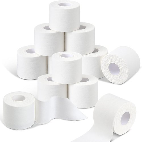 Hoolerry Athletic Sports Tape - 12 Rolls of 130 Yards, Strong & Easy Tear, No Sticky Residue | 2 Inch, White
