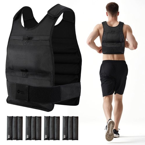 M Mike Sport Adjustable Weighted Vest Men 13-22lbs Body Weight Vests Fast Adjust Weight Vest for Women Workouts Equipment for Strength Training Running (Adjustable 13~22LB)