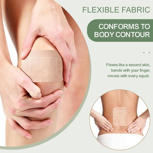 Hysimedy Silicone Adhesive Bandages Extra Large Size for Sensitive Fragile Skin 3"x4" 15 Counts Flexible Fabric Latex Free Hypoallergenic Breathable Bandages for Adhesive Allergy Wounds