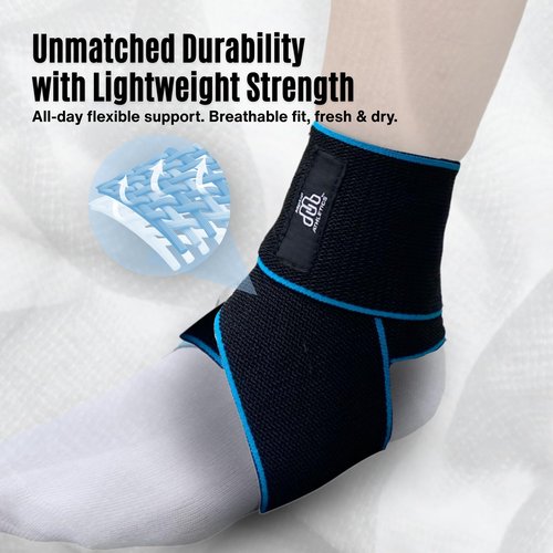 MDUB Ankle Support Wrap 1 Pack, Achilles Tendonitis Pain Relief Planter Fasciitis Support Brace, Hiking, Soccer, Basketball, Running, Tennis, Volleyball & Pickleball