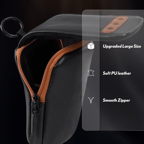 LZFAN Golf Rangefinder Case Premium Leather for Bushnell Callaway Waterproof Universal Range Finder Carry Bag for Most Brands Rangefinders Magnetic Close