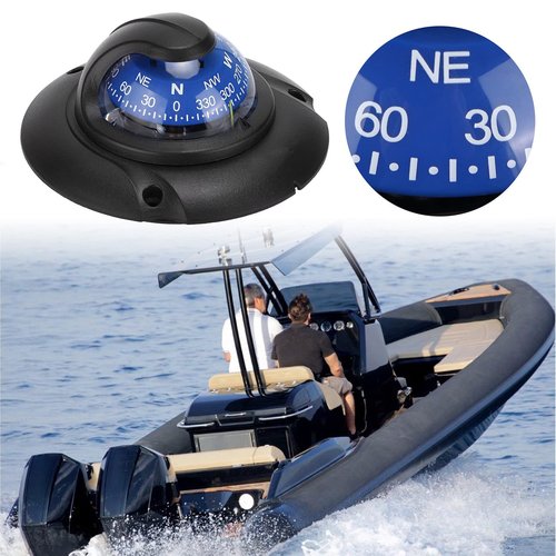 High Accuracy Multi Function Magnetic with LED Light - Flush Mount for Marine, Yacht, Hiking, and Outdoors