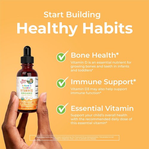 MaryRuth's Organic Vitamin D Drops - Sugar-Free Liquid D3 for Immune Support | 90-150 Servings