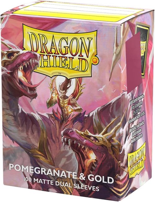 Dragon Shield | Premium Double Sleeve Combo - Perfect Fit Red/Gold Bundle 2X 100 CT for TCGs