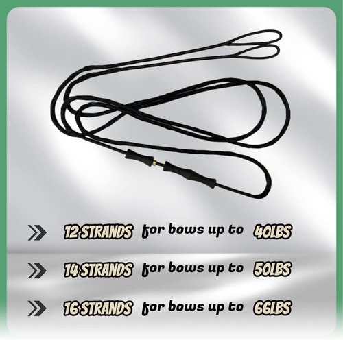 DEERACE Recurve Bow String Set - Durable Dacron Bowstring with Finger Savers & Guard