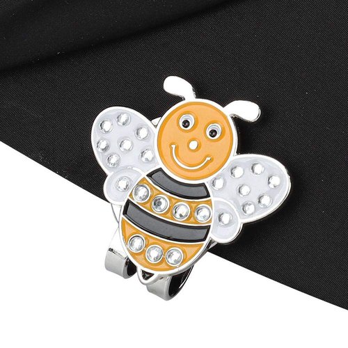 Golf Hat Clip, Cute Bee Pattern Detachable Magnetic Ball Marker Golfer Accessory for Women Kids Golfing