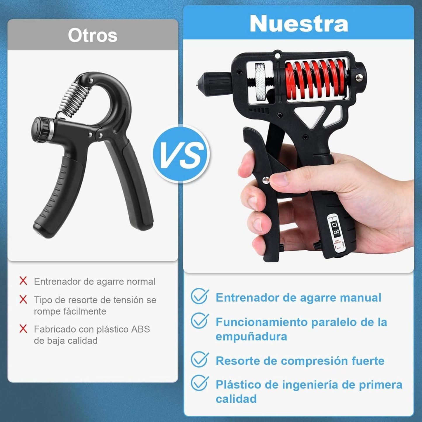 Grip strength trainer, forearm exerciser, Adjustable resistance 10-360 pounds (5-160 kilograms),Hand gripper strengthener can quickly strengthen the wrist, forearm and fingers, which is helpful for hand treatment and strength recovery