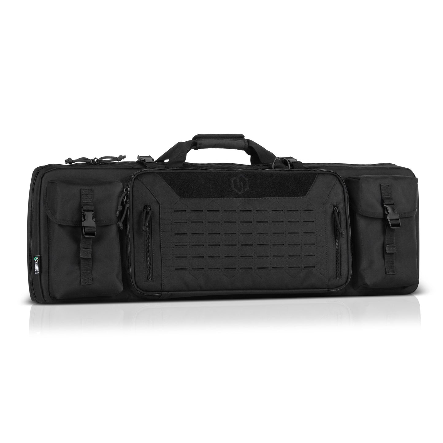 Savior Equipment Urban Warfare Tactical Double Long Gun Bag Case Backpack w/Pistol Handgun Case,42 Inch Obsidian Black